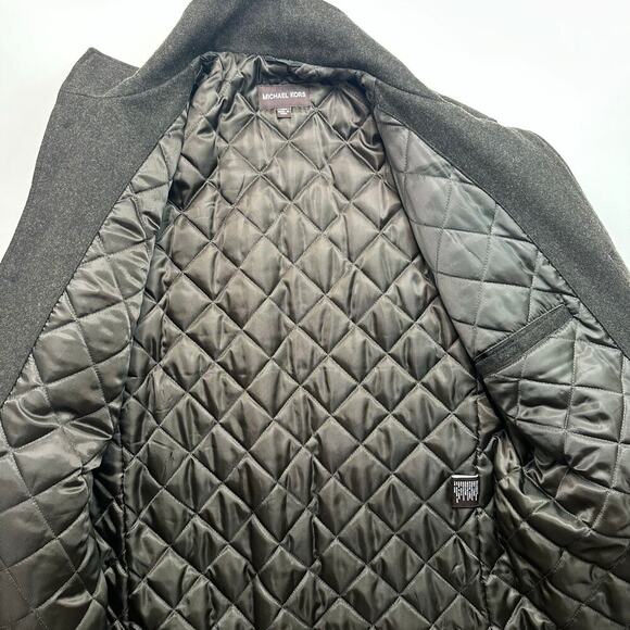 MICHAEL Michael Kors Military Style Button Front Wool Blend Coat - Picture 7 of 9